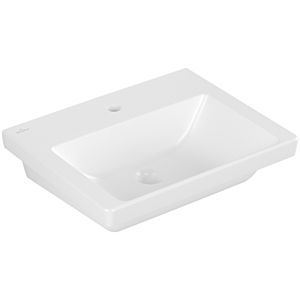 Villeroy und Boch Subway 3.0 Waschtisch 4A7056RW 55x44cm, mit 1 Hahnloch/ohne Überlauf, stone white C-plus