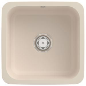 Villeroy und Boch Unterbauspüle 670301FU mit Ablaufgarnitur, Handbetätigung, Befestigungssatz, Ivory