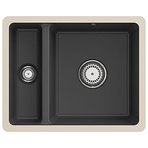 Villeroy und Boch Unterbauspüle 675801i4 mit Ablaufgarnitur und Handbetätigung, Graphit