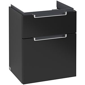 Villeroy & Boch Subway 2.0 Villeroy & Boch A90700PD 48,5x59x38cm, 2 coulissants, poignée argent mat, laqué noir mat