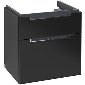 Villeroy & Boch Subway 2.0 Waschtischunterschrank A90910PD, 58,7x59x45,4cm,Black matt Lacquer, chrom
