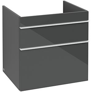 Villeroy and Boch Venticello vanity unit A92402RA 60.3 x 59 x 50.2 cm, handle white, glass Glossy Grey