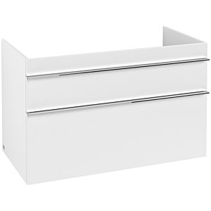 Villeroy und Boch Venticello Waschtisch-Unterschrank A92701MS 95,3 x 59 x 50,2 cm, Becken links, Griff Chrom, White Matt