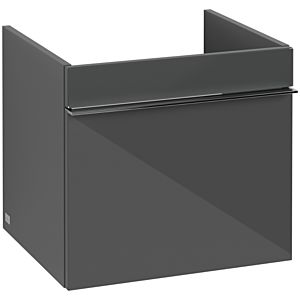 Villeroy and Boch Venticello vanity unit A93101RA 46.6 x 42 x 42.6 cm, handle chrome, glass Glossy Grey
