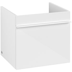 Venticello Villeroy et Boch vasque A93102DH 46,6 x 42 x 42,6 cm, poignée blanche, Glossy White
