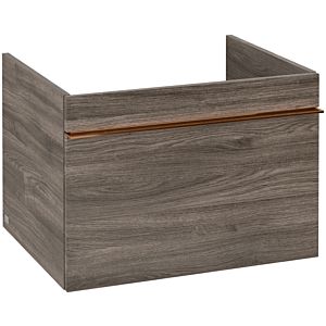 Venticello Villeroy et Boch vasque A93305RK 60,3x42x50,2cm, poignée en cuivre, Stone Oak