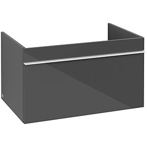 Villeroy and Boch Venticello vanity unit A93402FP 75.3 x 42 x 50.2 cm, white handle, Glossy Grey