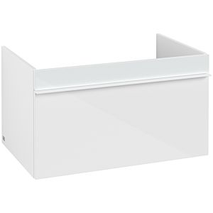 Villeroy and Boch Venticello vanity unit A93402RE 75.3 x 42 x 50.2 cm, handle white, glass Glossy White