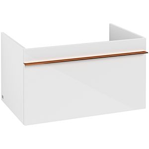 Villeroy and Boch Venticello vanity unit A93405DH 75.3 x 42 x 50.2 cm, copper handle, Glossy White