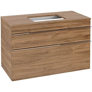 Venticello Villeroy et Boch vasque A94101RH 95.7x60,6x50,2cm, centre vasque, poignée chrome, Kansas Oak