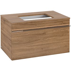 Venticello Villeroy et Boch vasque A94501RH 75,7x43,6x50,2cm, poignée chromée, Kansas Oak