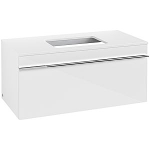 Villeroy and Boch Venticello vanity unit A94601DH 95.7 x 43.6 x 50.2 cm, vanity center, handle chrome, Glossy White