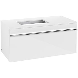 Villeroy and Boch Venticello vanity unit A94701DH 95.7 x 43.6 x 50.2 cm, vanity left, handle chrome, Glossy White