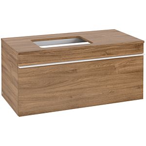 Venticello Villeroy et Boch vasque A94702RH 95,7x43,6x50,2cm, vanité gauche, poignée blanche, Kansas Oak
