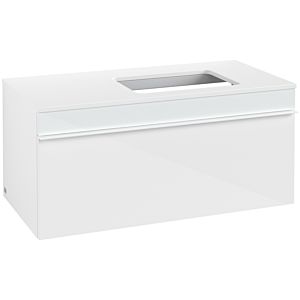 Villeroy und Boch Venticello Waschtisch-Unterschrank A94802RE 95,7 x 43,6 x 50,2 cm, Waschtisch rechts, Griff White, Glass Glossy White