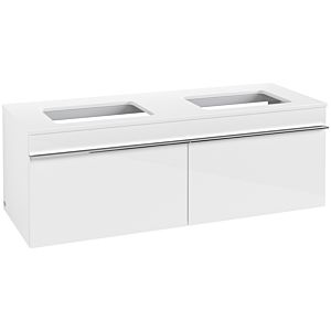 Venticello Villeroy et Boch vasque A94901DH 125,7 x 43,6 x 50,2 cm, poignée chromée, Glossy White