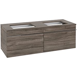 Venticello Villeroy et Boch vasque A94901RK 125,7x43,6x50,2cm, poignée chromée, Stone Oak