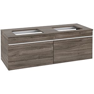 Venticello Villeroy et Boch vasque A94902RK 125,7x43,6x50,2cm, poignée blanche, Stone Oak