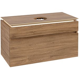 Legato Villeroy et Boch vasque B572L0RH 100x55x50cm, centre vasque, avec éclairage LED, Kansas Oak