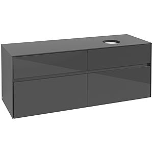Villeroy and Boch Collaro vanity unit C04700FP 140 x 54.8 x 50 cm, Glossy Grey