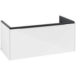 Subway 3.0 Villeroy et Boch vasque C56901VE 97,3x42,9x47,8cm, sans LED / poignée Noir volcan, blanc brillant
