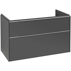 Subway 3.0 Villeroy et Boch vasque C570L0VR 97,3x57,6x47,8cm, avec LED / poignée aluminium brillant, graphite