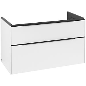 Villeroy and Boch Subway 3.0 vanity unit C570L1VF 97.3x57.6x47.8cm, with LED / handle Volcano black, pure white