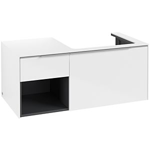 Subway 3.0 Villeroy et Boch vasque C571L0VE 100,1x42,25x51,6cm, avec LED / poignée aluminium brillant, blanc brillant