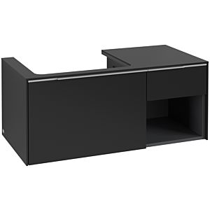 Subway 3.0 Villeroy et Boch vasque C57200VL 100,1x42,25x51,6cm, sans LED / poignée aluminium brillant, noir volcan