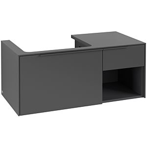 Villeroy und Boch Subway 3.0 Waschtisch-Unterschrank C57202VR 100,1x42,25x51,6cm, ohne LED/Griff monochrom, graphite