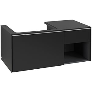 Subway 3.0 Villeroy et Boch vasque C572L0VL 100,1x42,25x51,6cm, avec LED / poignée aluminium brillant, noir volcan