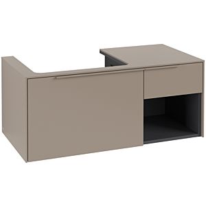 Villeroy and Boch Subway 3.0 vanity unit C572L2VM 100.1x42.25x51.6cm, with LED / handle monochrome, taupe