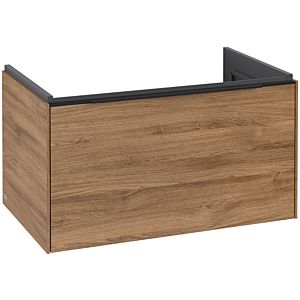 Subway 3.0 Villeroy et Boch vasque C57301RH 77,2x42,9x47,8cm, sans LED / poignée Noir volcan, chêne kansas