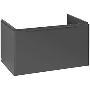 Villeroy und Boch Subway 3.0 Waschtisch-Unterschrank C573L2VR 77,2x42,9x47,8cm, mit LED/Griff monochrom, graphite