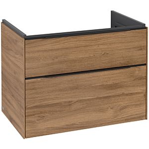 Villeroy and Boch Subway 3.0 vanity unit C57401RH 77.2x57.6x47.8cm,  without LED / handle Volcano black, kansas oak