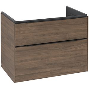Villeroy and Boch Subway 3.0 vanity unit C57401VH 77.2x57.6x47.8cm, without LED / handle Volcano black, arizona oak