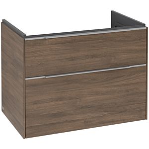 Villeroy and Boch Subway 3.0 vanity unit C574L0VH 77.2x57.6x47.8cm, with LED / handle aluminum glossy, arizona oak