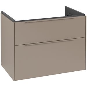 Villeroy and Boch Subway 3.0 vanity unit C574L2VM 77.2x57.6x47.8cm, with LED / handle monochrome, taupe