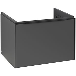 Villeroy und Boch Subway 3.0 Waschtisch-Unterschrank C575L1VR 62,2x42,9x47,8cm, mit LED/Griff Volcano black, graphite