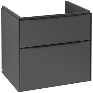 Villeroy und Boch Subway 3.0 Waschtisch-Unterschrank C57601VR 62,2x57,6x47,8cm, ohne LED/Griff Volcano black, graphite