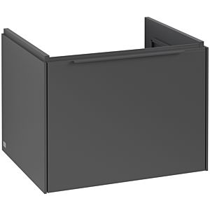 Villeroy und Boch Subway 3.0 Waschtisch-Unterschrank C57702VR 57,2x42,9x47,8cm, ohne LED/Griff monochrom, graphite