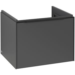 Villeroy and Boch Subway 3.0 vanity unit C577L1VR 57.2x42.9x47.8cm, with LED / handle Volcano black, graphite