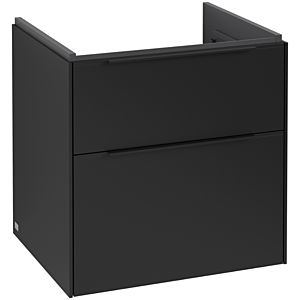 Subway 3.0 Villeroy et Boch vasque C57801VL 57,2x57,6x47,8cm, sans LED / poignée Noir volcan, noir volcan