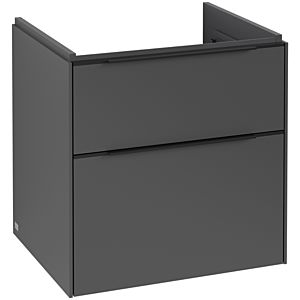 Villeroy und Boch Subway 3.0 Waschtisch-Unterschrank C57801VR 57,2x57,6x47,8cm, ohne LED/Griff Volcano black, graphite