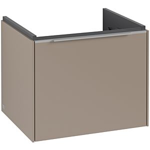 Villeroy and Boch Subway 3.0 vanity unit C57900VM 52.3x42.9x44.75cm, without LED / handle aluminum glossy, taupe