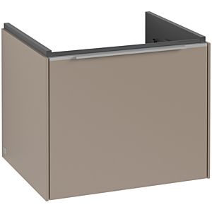 Villeroy and Boch Subway 3.0 vanity unit C579L0VM 52.3x42.9x44.75cm, with LED / handle aluminum glossy, taupe