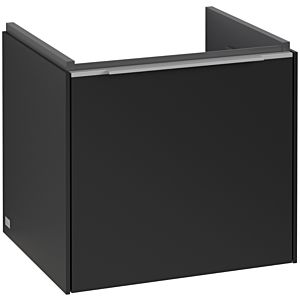 Subway 3.0 Villeroy et Boch vasque C580L0VL 47,3x42,9x40,75cm, avec LED / poignée aluminium brillant, noir volcan