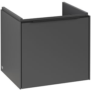 Villeroy und Boch Subway 3.0 Waschtisch-Unterschrank C580L1VR 47,3x42,9x40,75cm, mit LED/Griff Volcano black, graphite