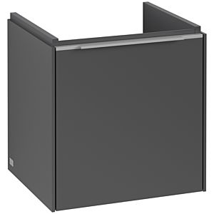 Subway 3.0 Villeroy et Boch vasque C58200VR 42,3x42,9x37,75cm, charnière à droite / poignée aluminium brillant, graphite