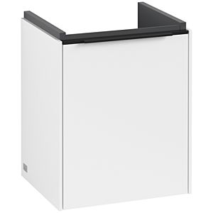 Villeroy and Boch Subway 3.0 vanity unit C58301VF 35.1x42.9x30.9cm, hinge left / handle Volcano black, pure white